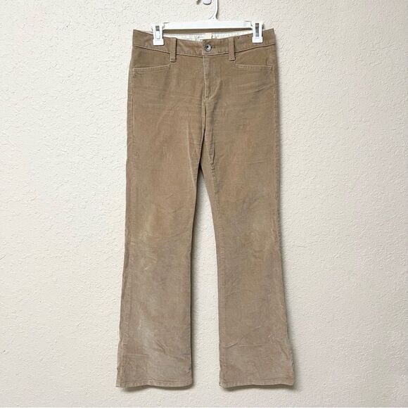 Banana Republic Women's Beige Velour Corduroy Bootcut Flare Pants Size 25